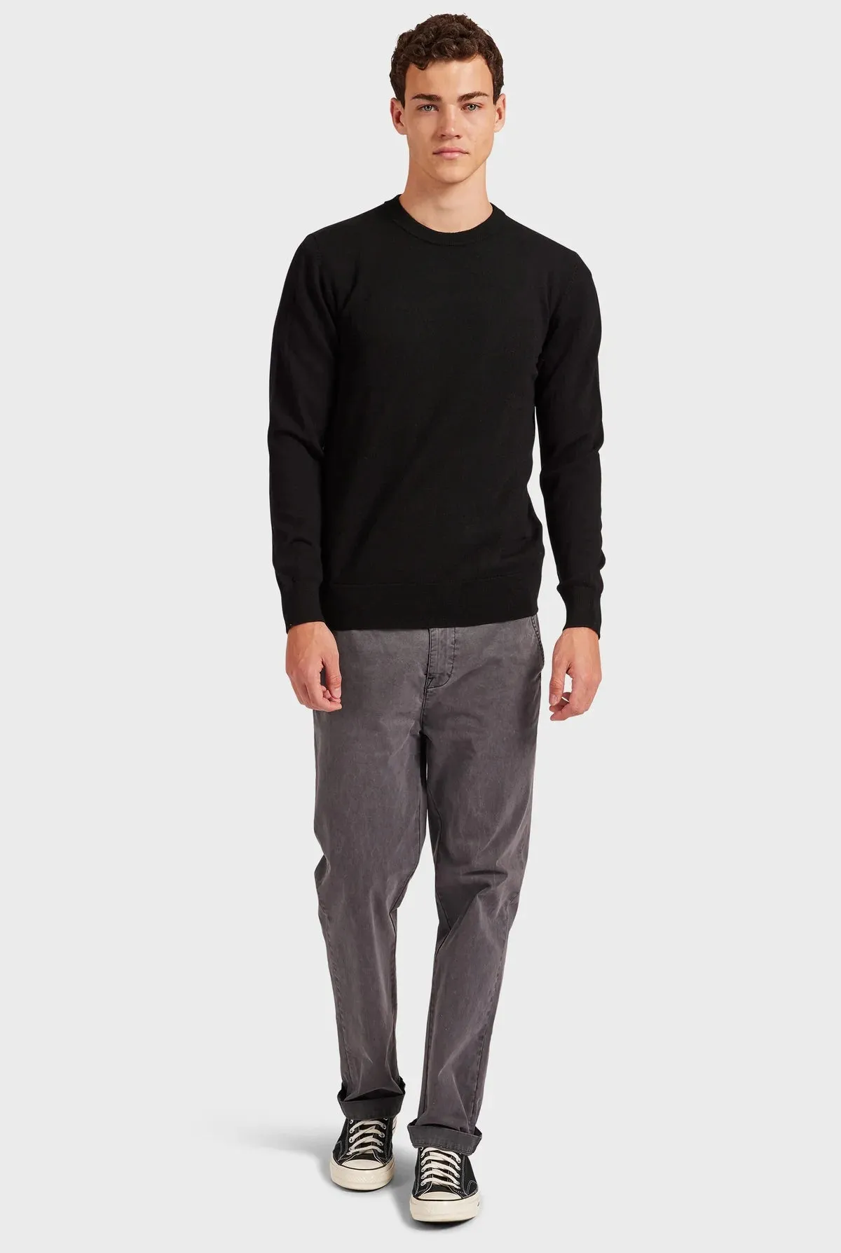 ACADEMY BRAND - Merino Crew - Black