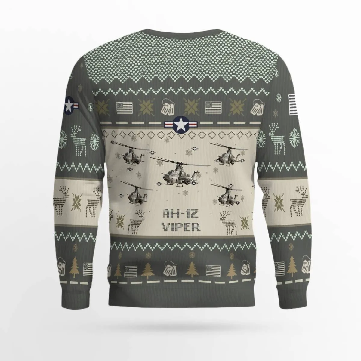 AH-1Z Viper AH1Z Aircraft Ugly Sweater, Ugly Sweater Christmas Shirt for Men Dad Veteran