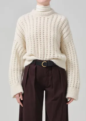 Ailani Crewneck Sweater in Cream