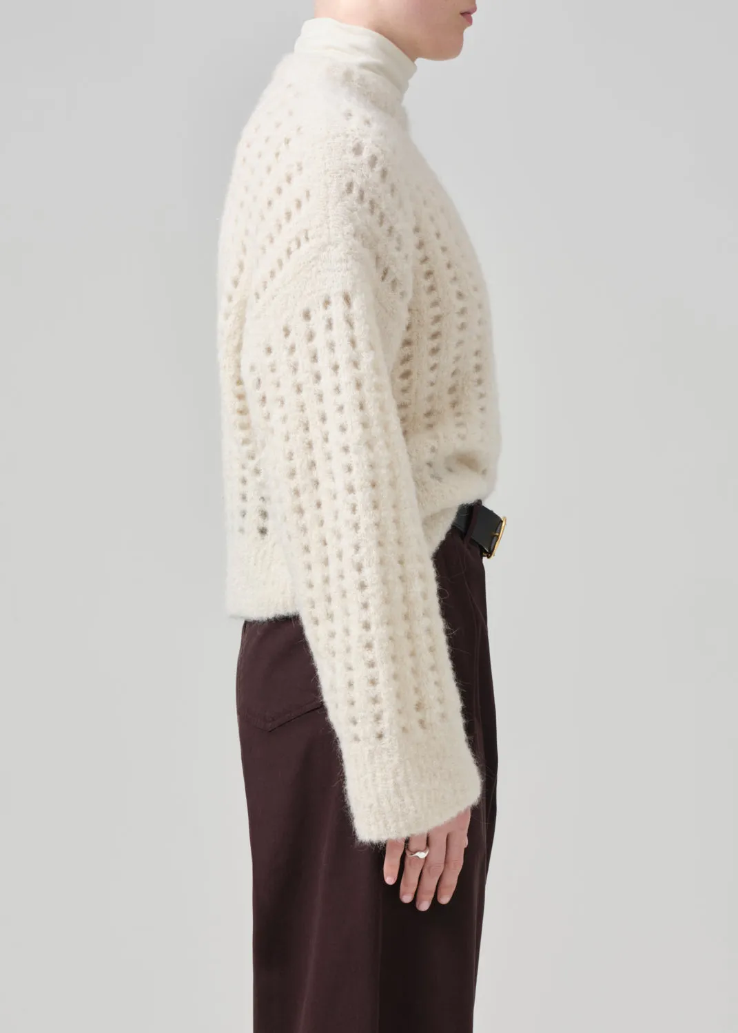 Ailani Crewneck Sweater in Cream