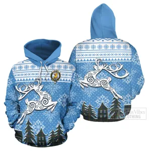 Allison Clan Christmas Hoodie Celtic Reindeer Style