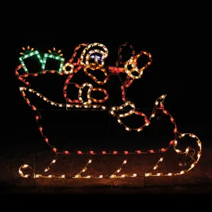 Animated Santa & Sleigh Motif (1210-N)