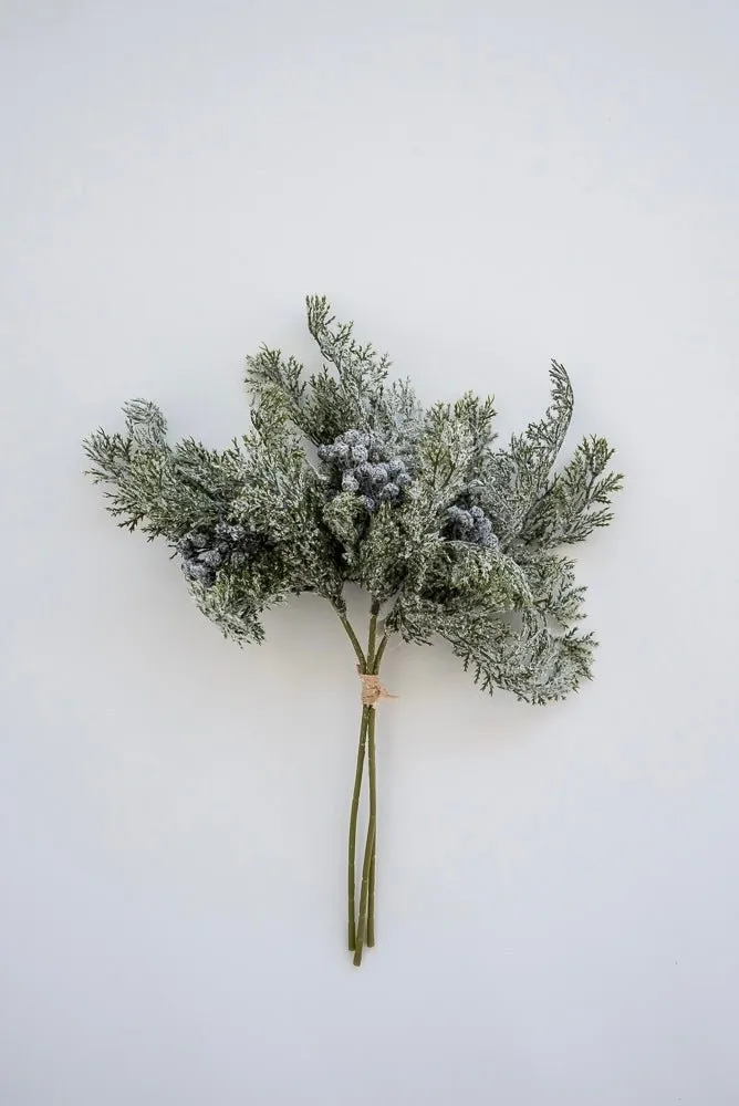 Artificial juniper and berry bundle