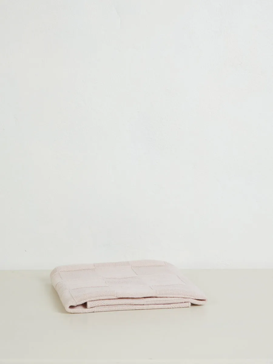 Basketweave Blanket | Blush Pink