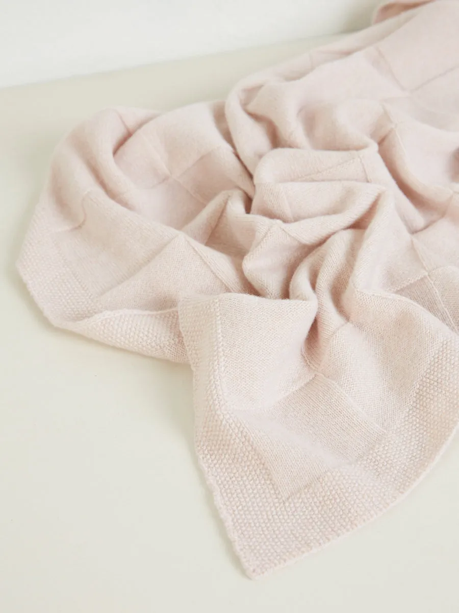 Basketweave Blanket | Blush Pink