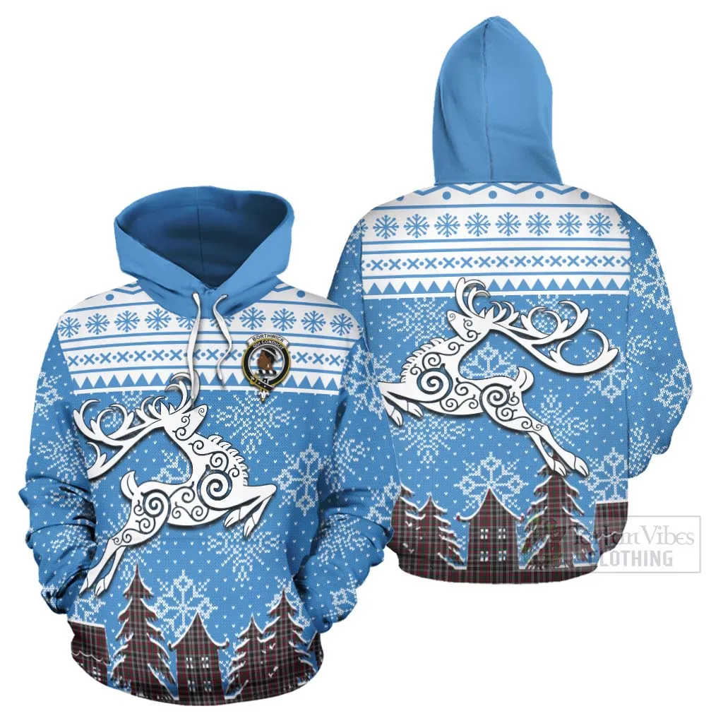 Borthwick Clan Christmas Hoodie Celtic Reindeer Style