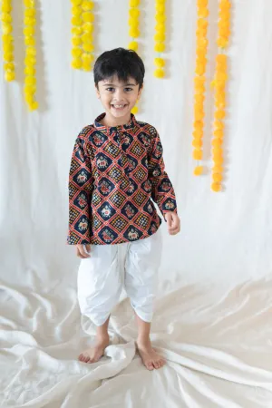 Boy's Full Sleeves Short Kurta - Klingaru