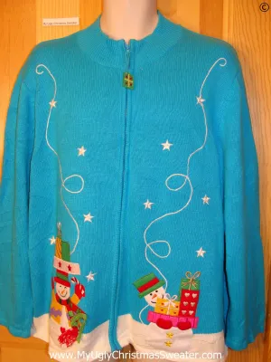 Bright Blue Big Wm  Mens Christmas Sweater