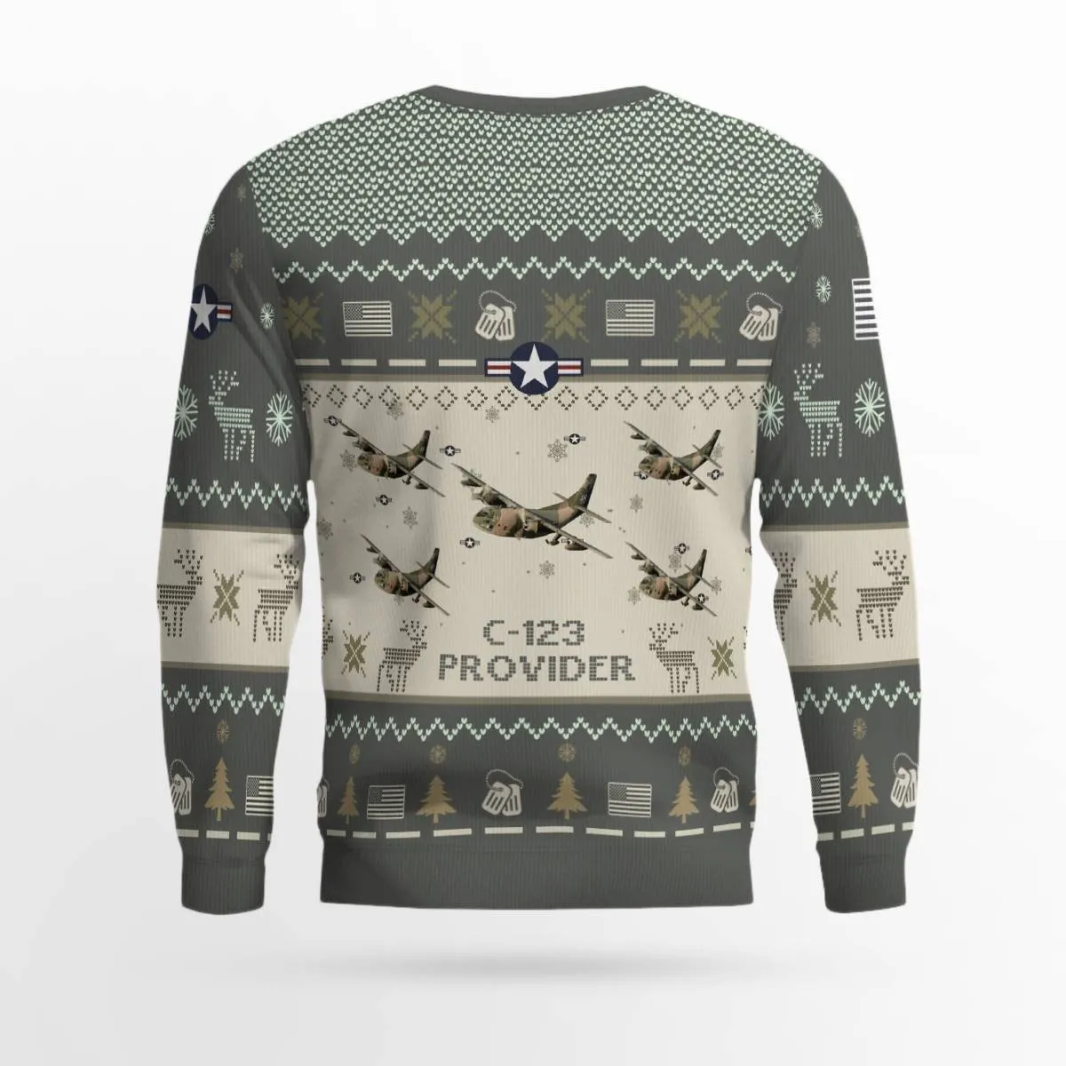 C-123 Provider C123 Aircraft Ugly Sweater, Ugly Sweater Christmas Shirt for Men Dad Veteran