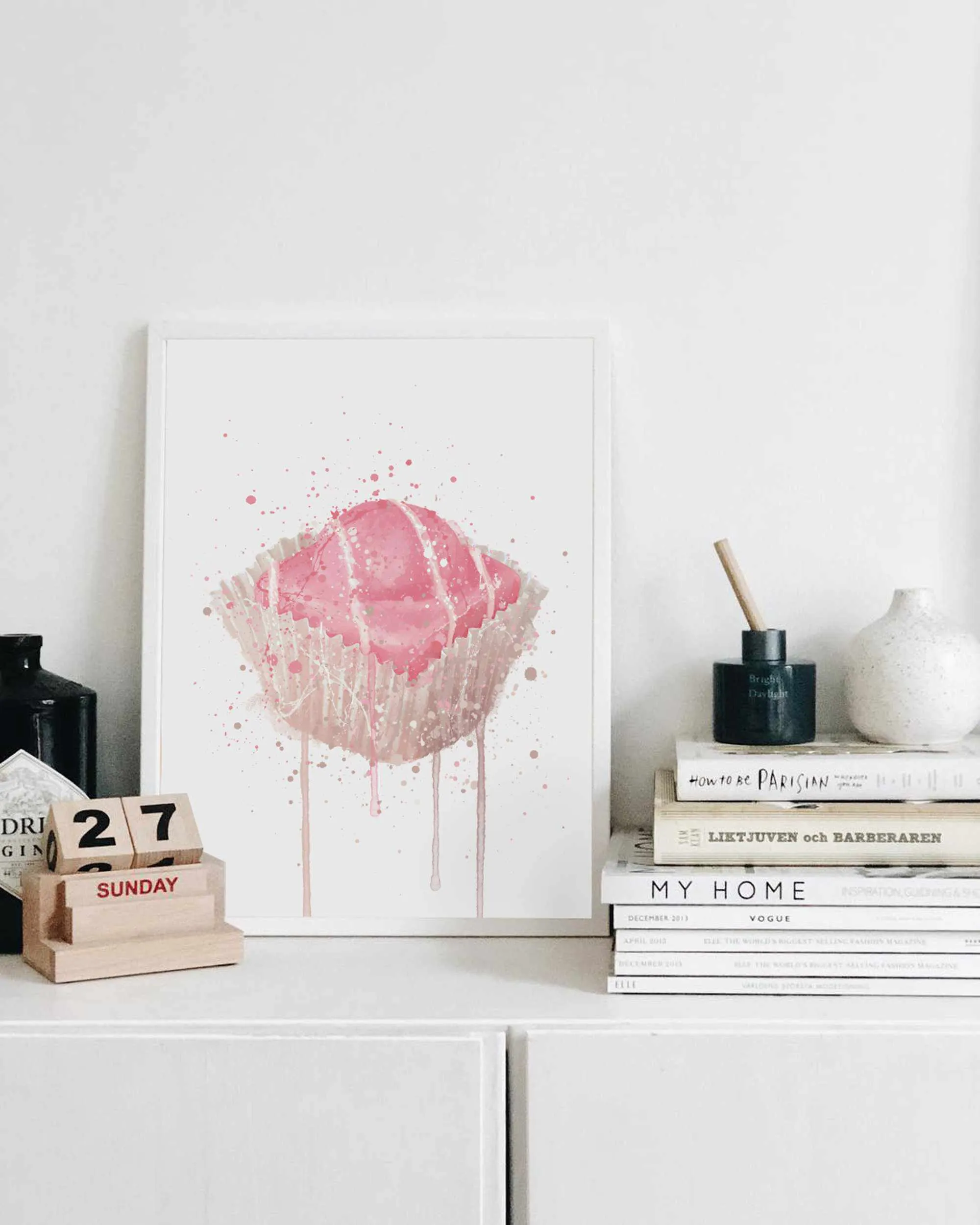 Cake Wall Art Print 'French Fancie Strawberry'