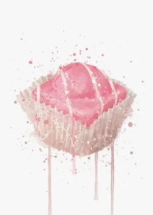 Cake Wall Art Print 'French Fancie Strawberry'