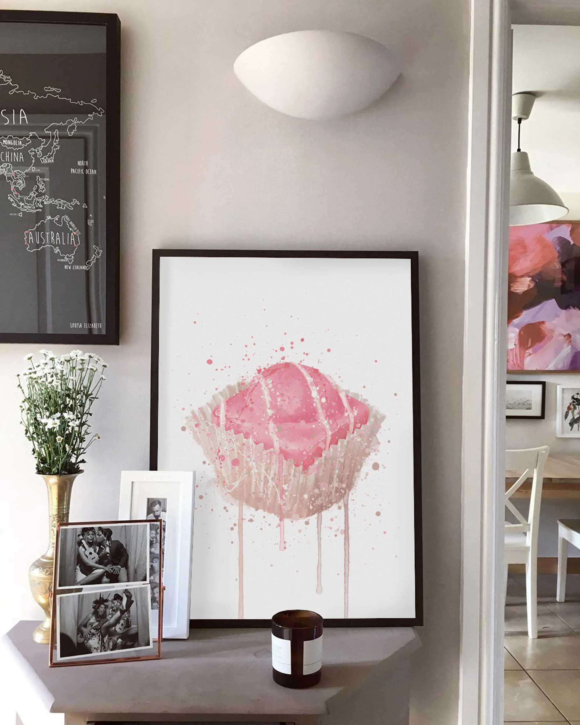 Cake Wall Art Print 'French Fancie Strawberry'