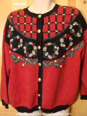 Cardigan Festive Red Cheap Christmas Sweater