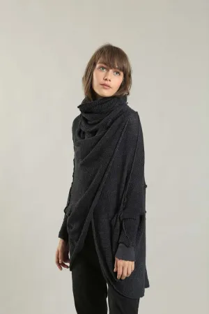 Charcoal Cozy Oversized Sweater with Pockets