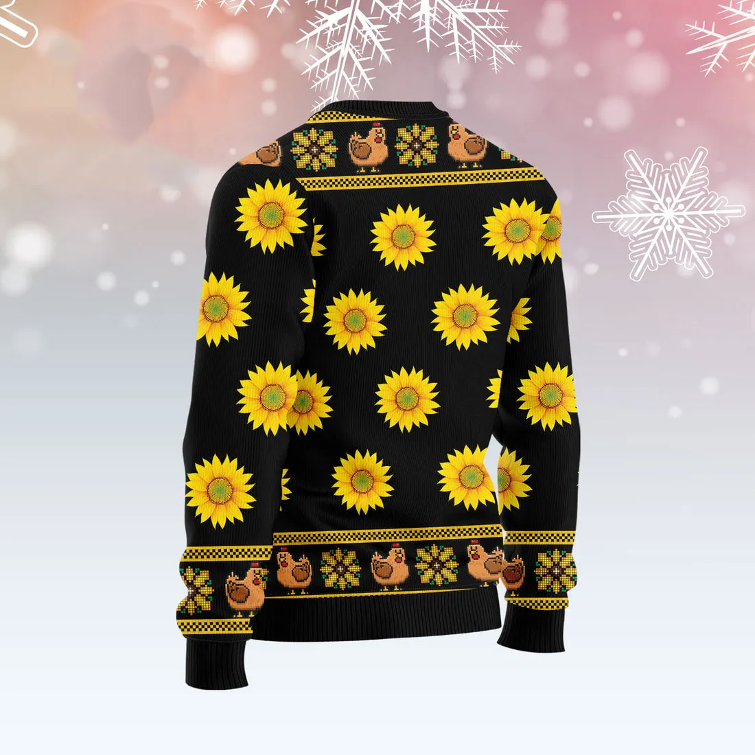 Chicken Flower Ugly Christmas Sweater Unisex, Ugly Christmas Holiday Sweater Gifts