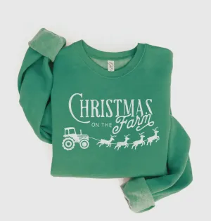 Christmas On the Farm Graphic Sweatshirt