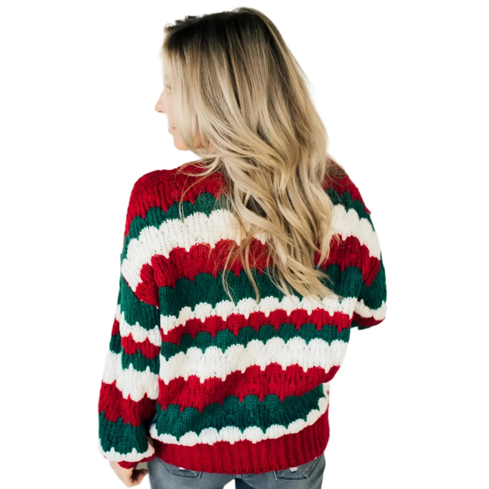 Christmas Themed Cozy Chunky Knit Sweater