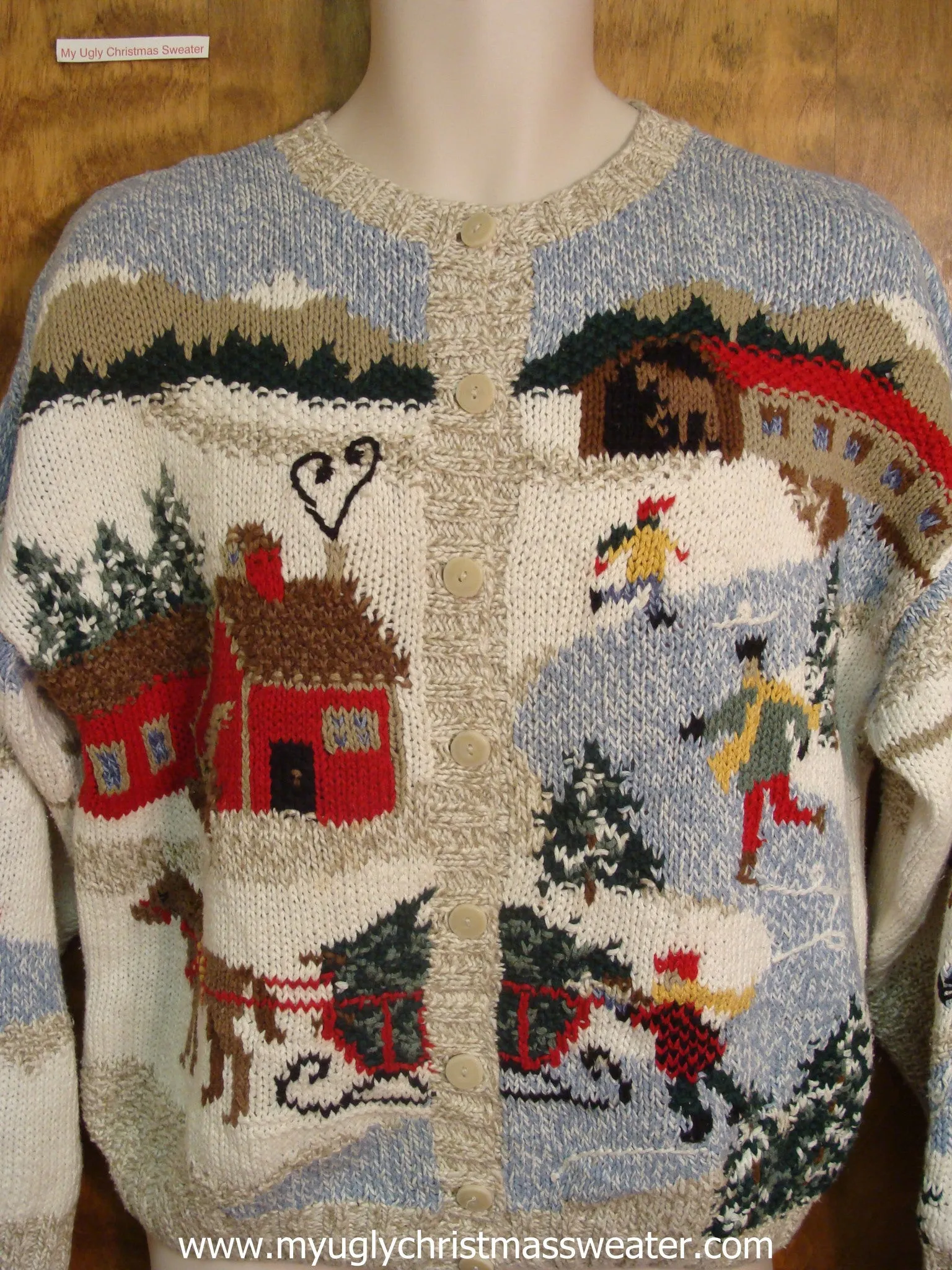 Cozy Village Cute Christmas Sweater