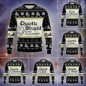 Dnd Christmas Ugly Sweatshirt, Dnd Class Sweater, Xmas Sweatshirt, Christmas Gift For Men Women