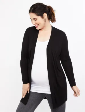 Drape Maternity Cardigan in Black