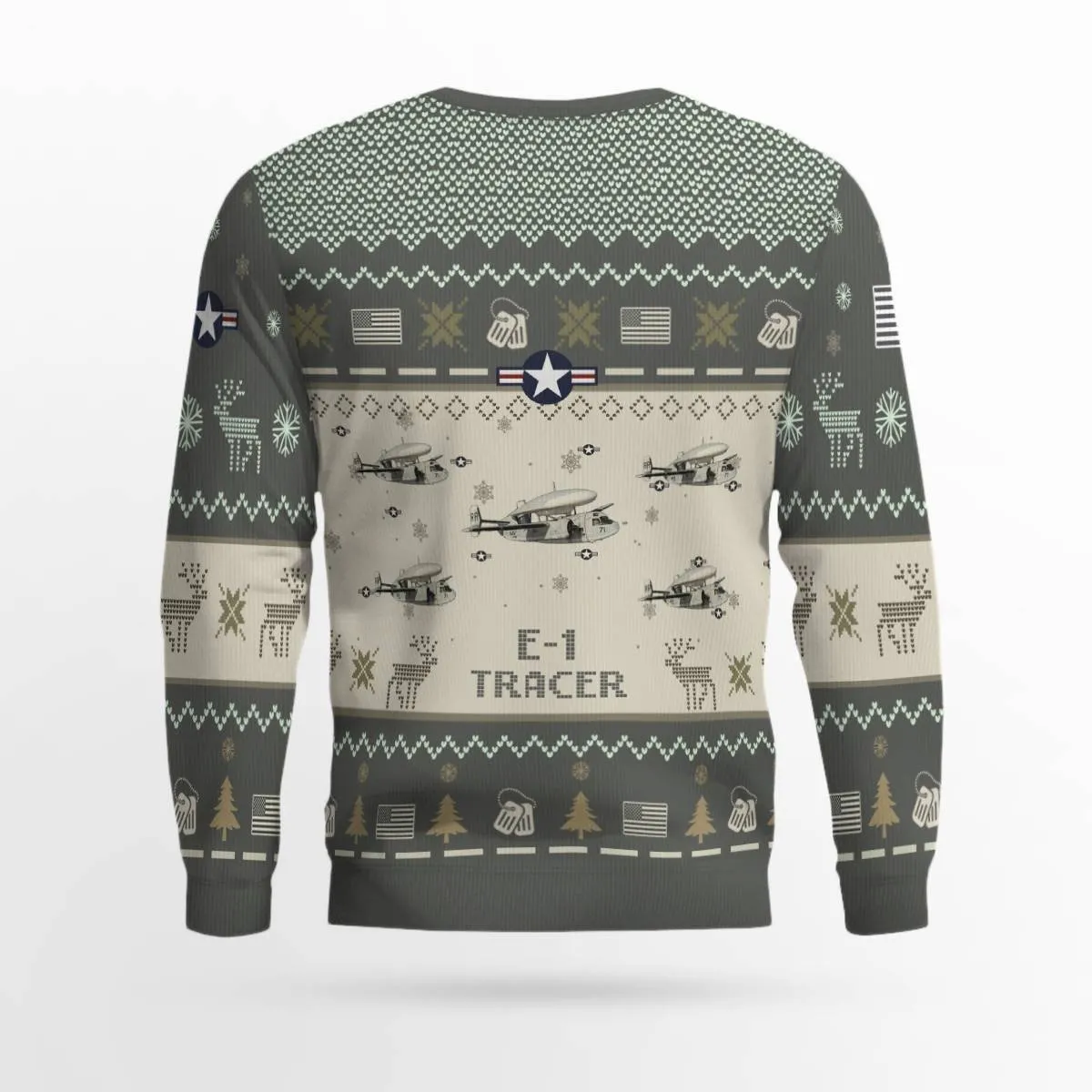 E-1 Tracer E1_Aircraft Ugly Sweater, Ugly Sweater Christmas Shirt for Men Dad Veteran