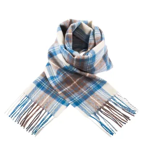 Edinburgh 100% Lambswool Scarf  Stewart Muted Blue