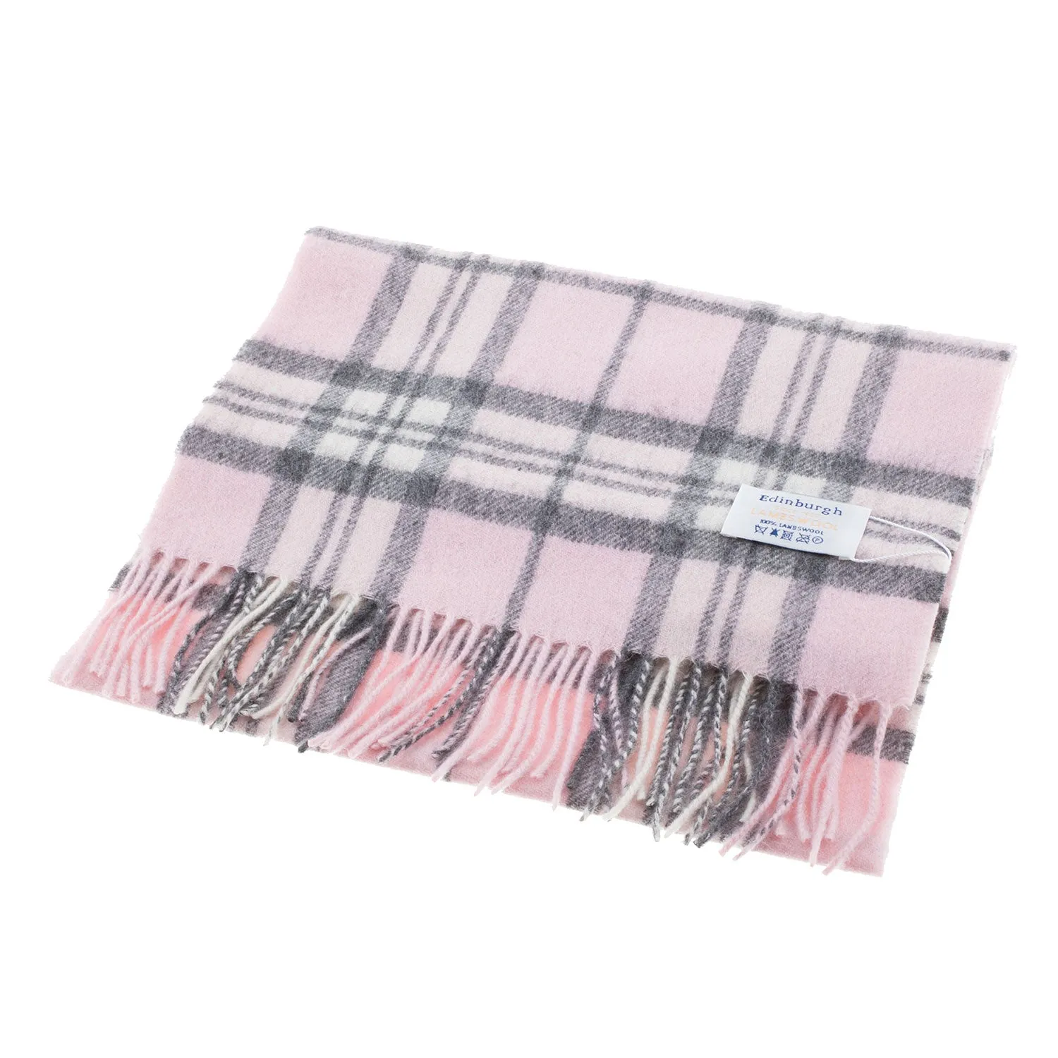 Edinburgh 100% Lambswool Scarf  Thomson Pale Pink