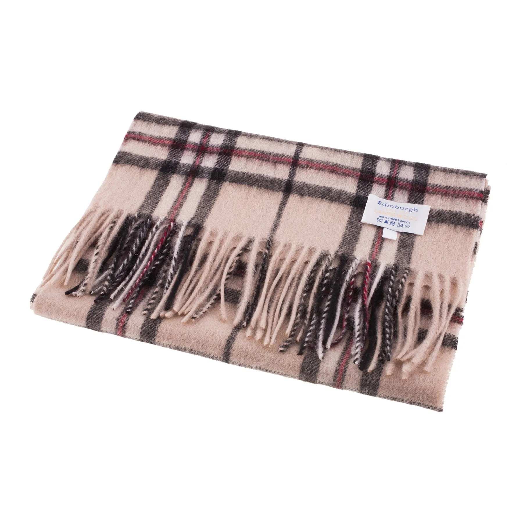 Edinburgh Lambswool Scarf  Thomson Light Beige