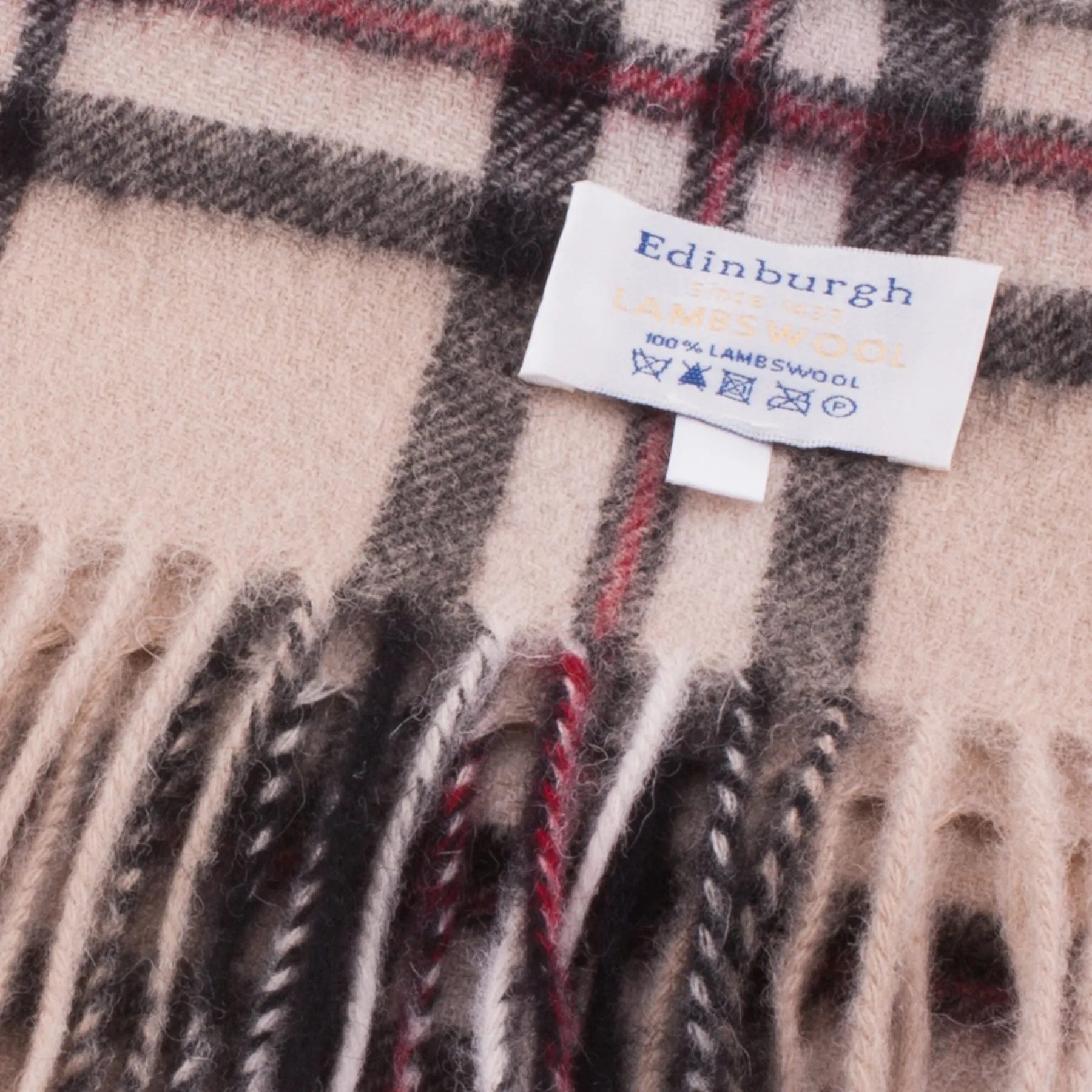 Edinburgh Lambswool Scarf  Thomson Light Beige