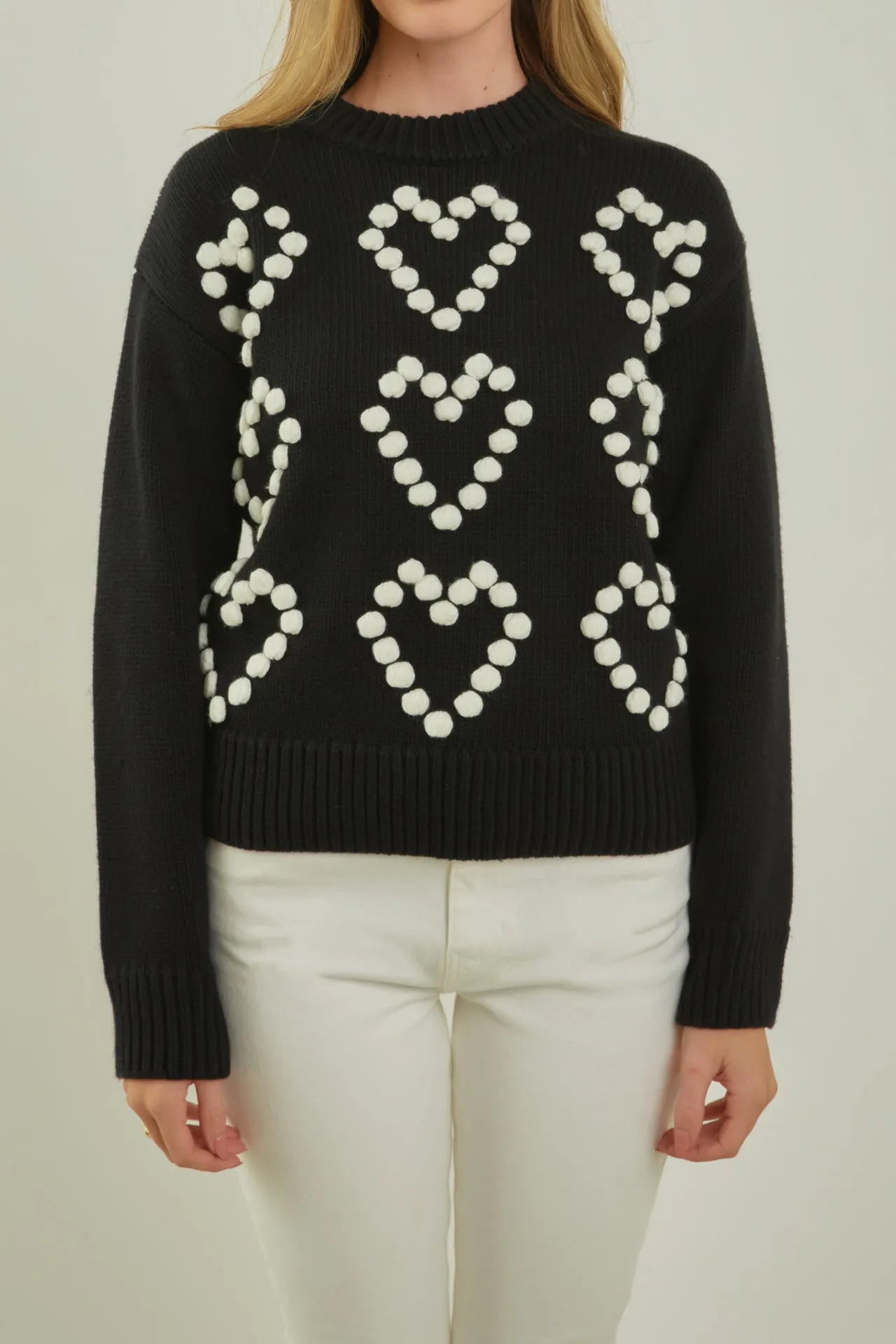 English Factory - Heart Pom Sweater