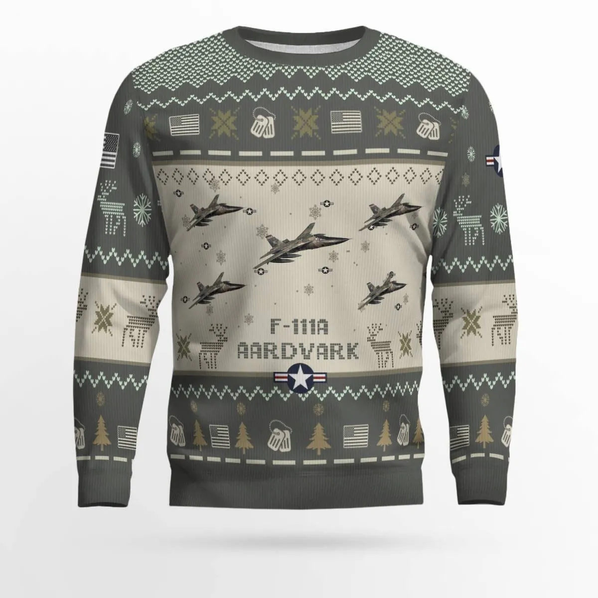 F-111A Aardvark Vietnam War F111A Aircraft Ugly Sweater, Ugly Sweater Christmas Shirt for Men Dad Veteran