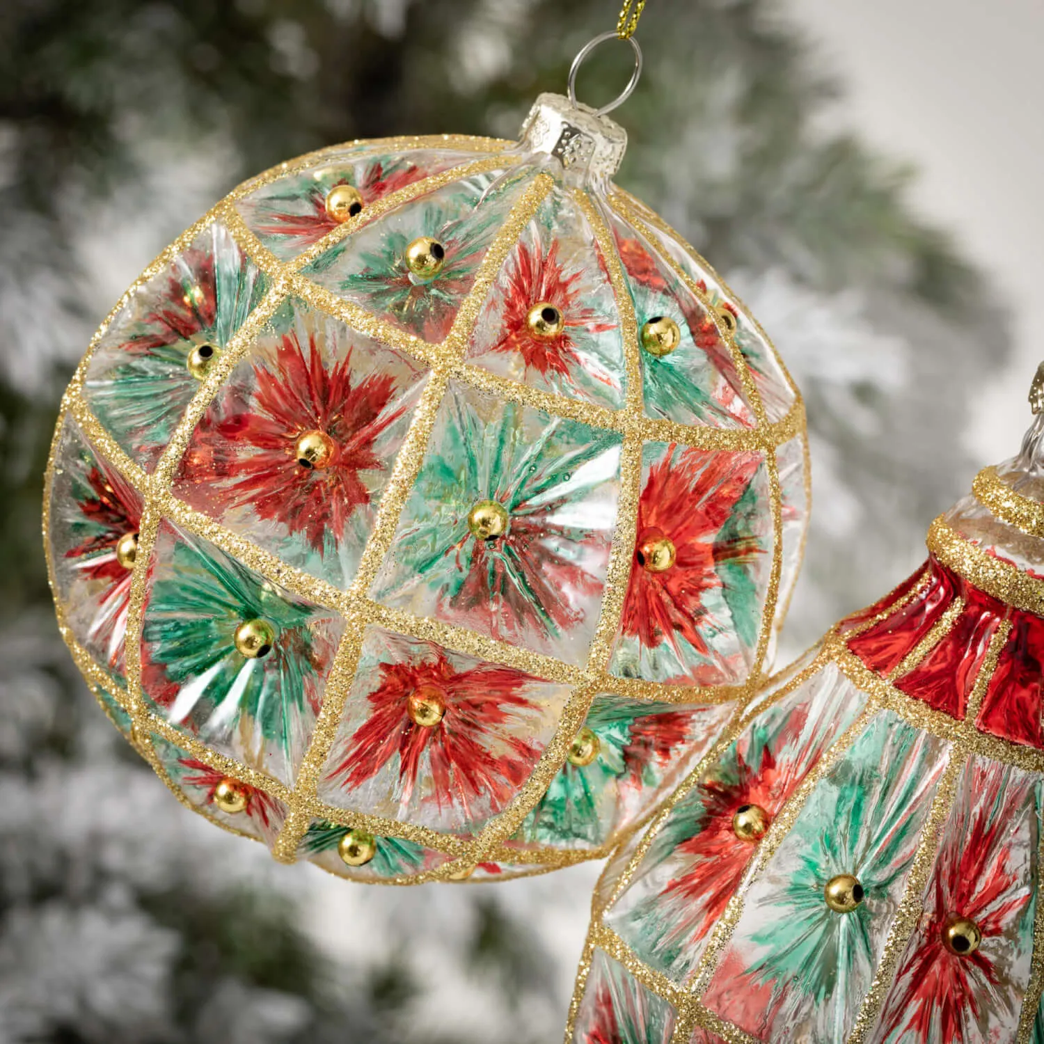 Faceted Vintage Ornament Set