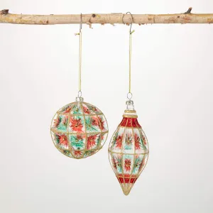 Faceted Vintage Ornament Set