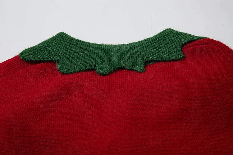 Faire Echo Vintage Christmas lapel sweater