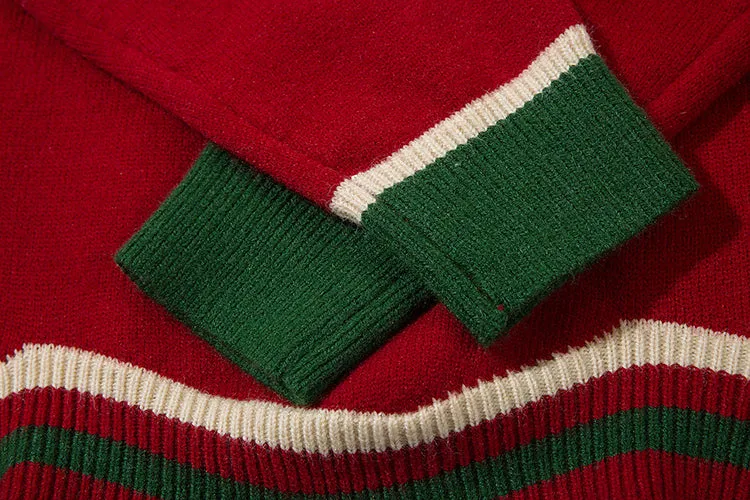 Faire Echo Vintage Christmas lapel sweater