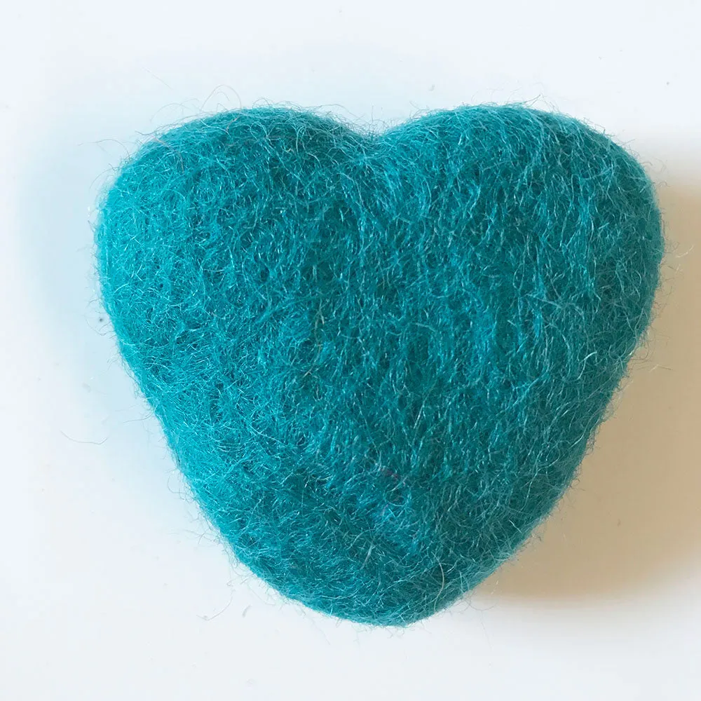 Felt Hearts Mint Green