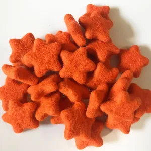 Felt Stars Orange