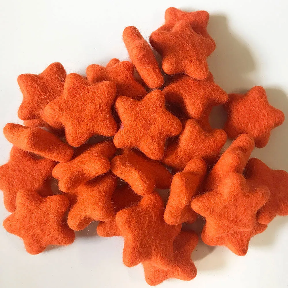 Felt Stars Orange