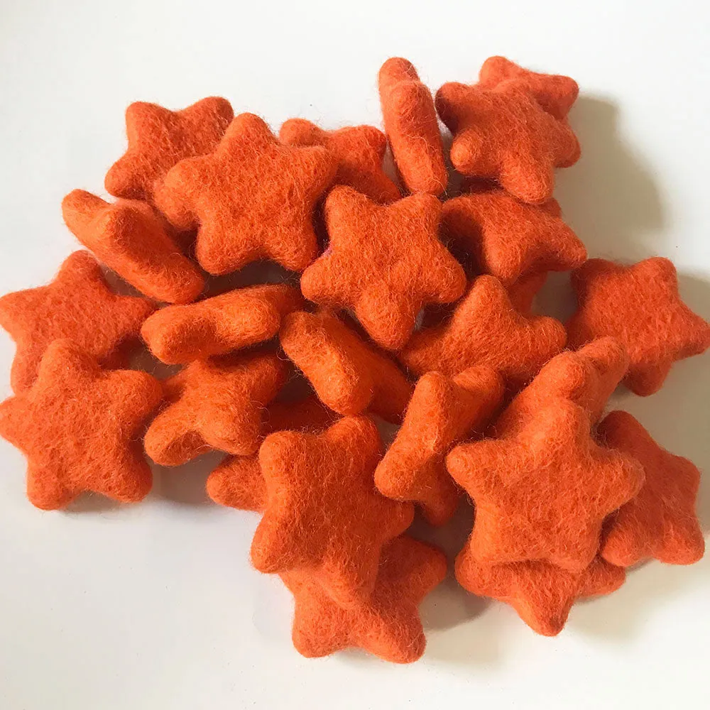 Felt Stars Orange