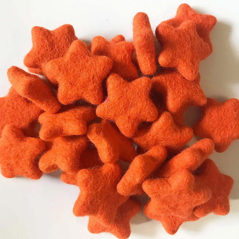 Felt Stars Orange