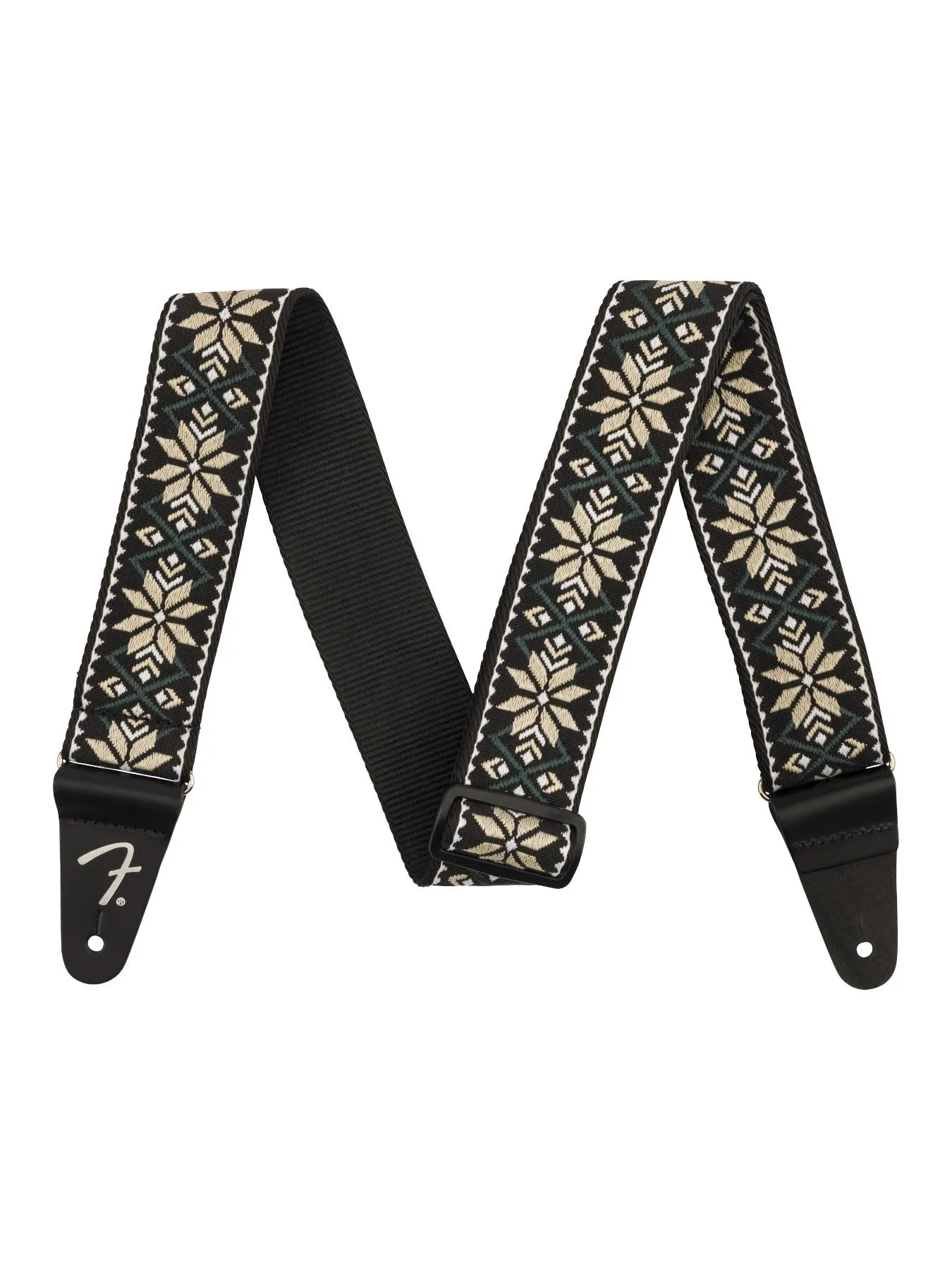 Fender Pasadena Woven Strap, Yellow Snowflake, 2"