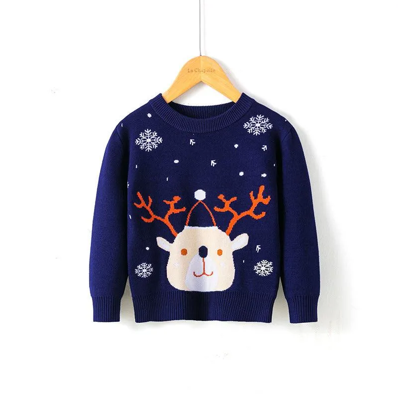 Frosted Fawn Christmas Sweater for Kids