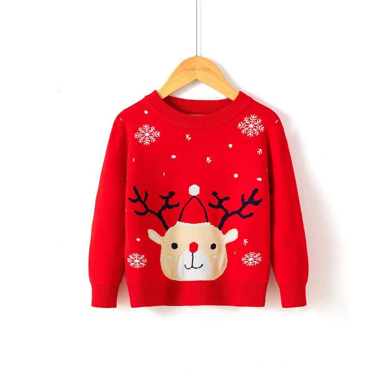 Frosted Fawn Christmas Sweater for Kids