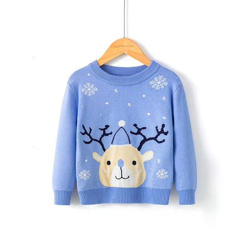 Frosted Fawn Christmas Sweater for Kids