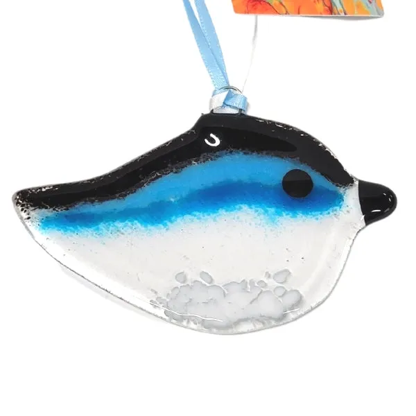 Fused Glass Suncatcher - Blue Bird