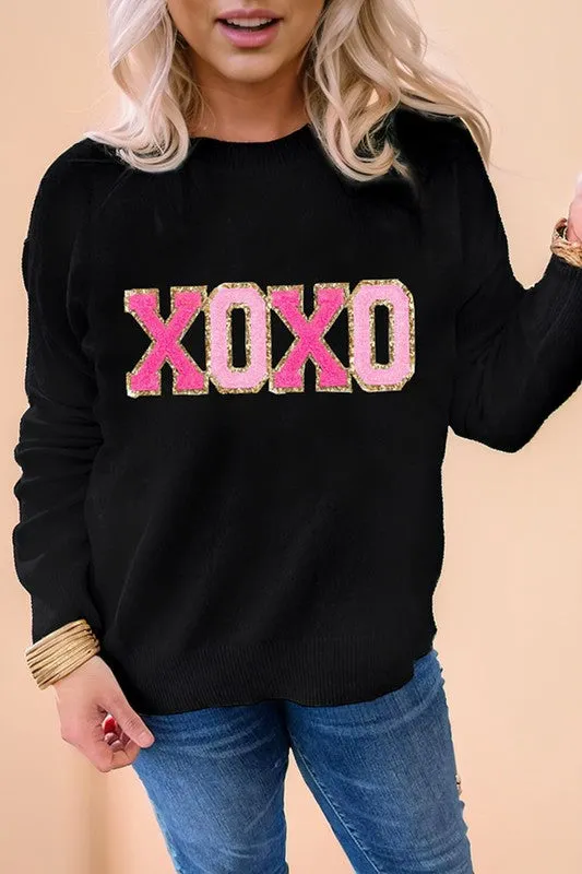 *Glitter Merry & Bright Round Neck Knit Sweater