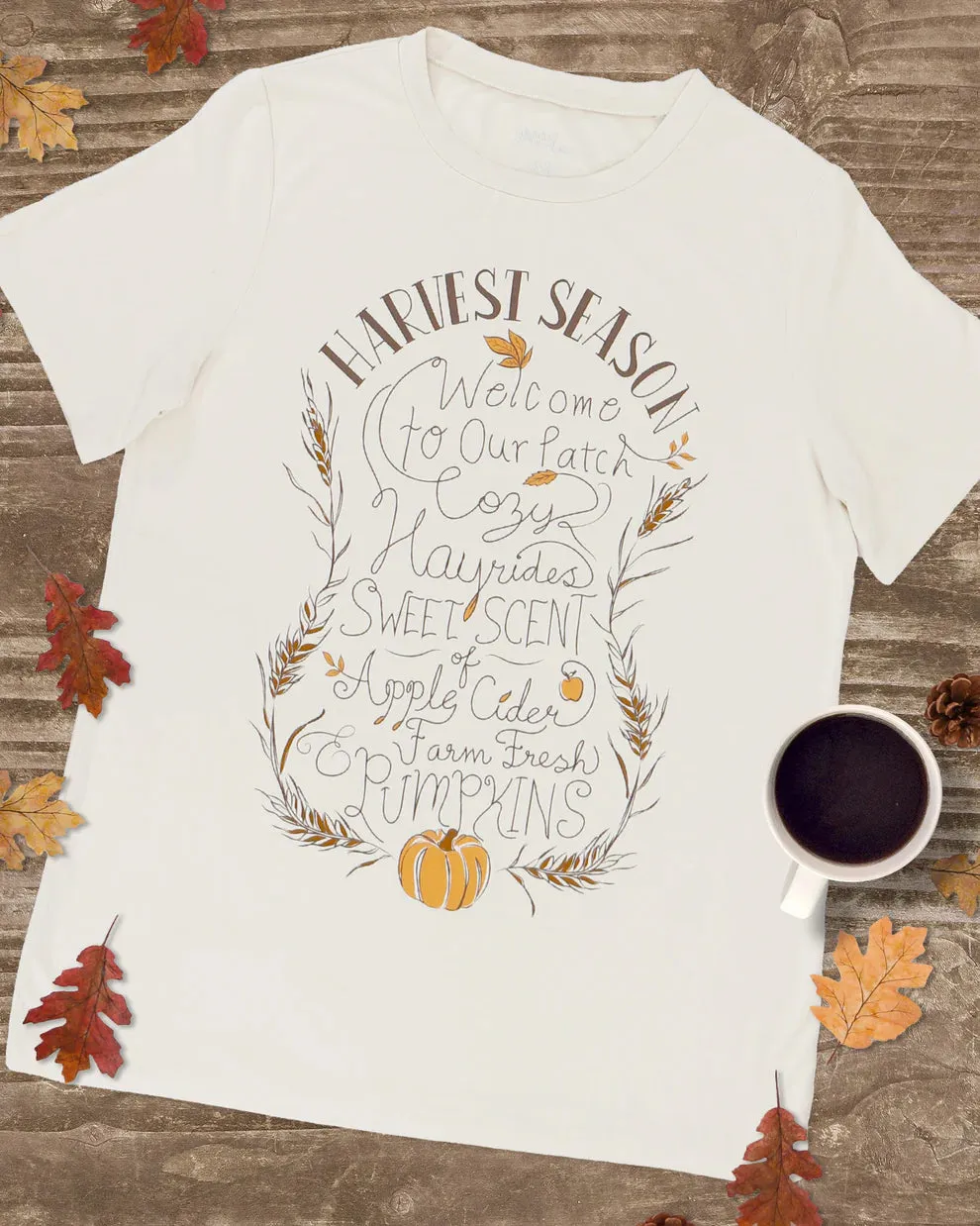 Grace & Lace Girlfriend Fit Graphic Tee - Harvest Season