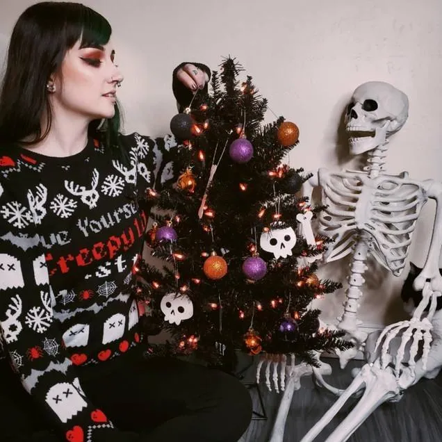 HAVE YOURSELF CREEPY LIL CHRISTMAS UGLY XMAS SWEATER