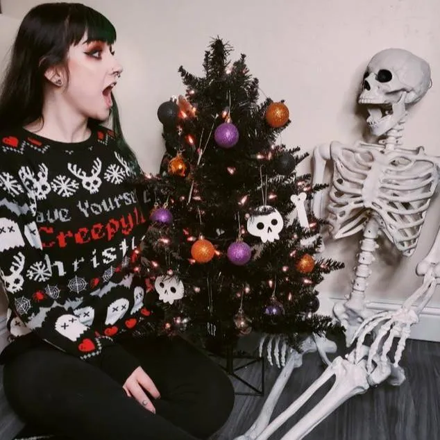 HAVE YOURSELF CREEPY LIL CHRISTMAS UGLY XMAS SWEATER