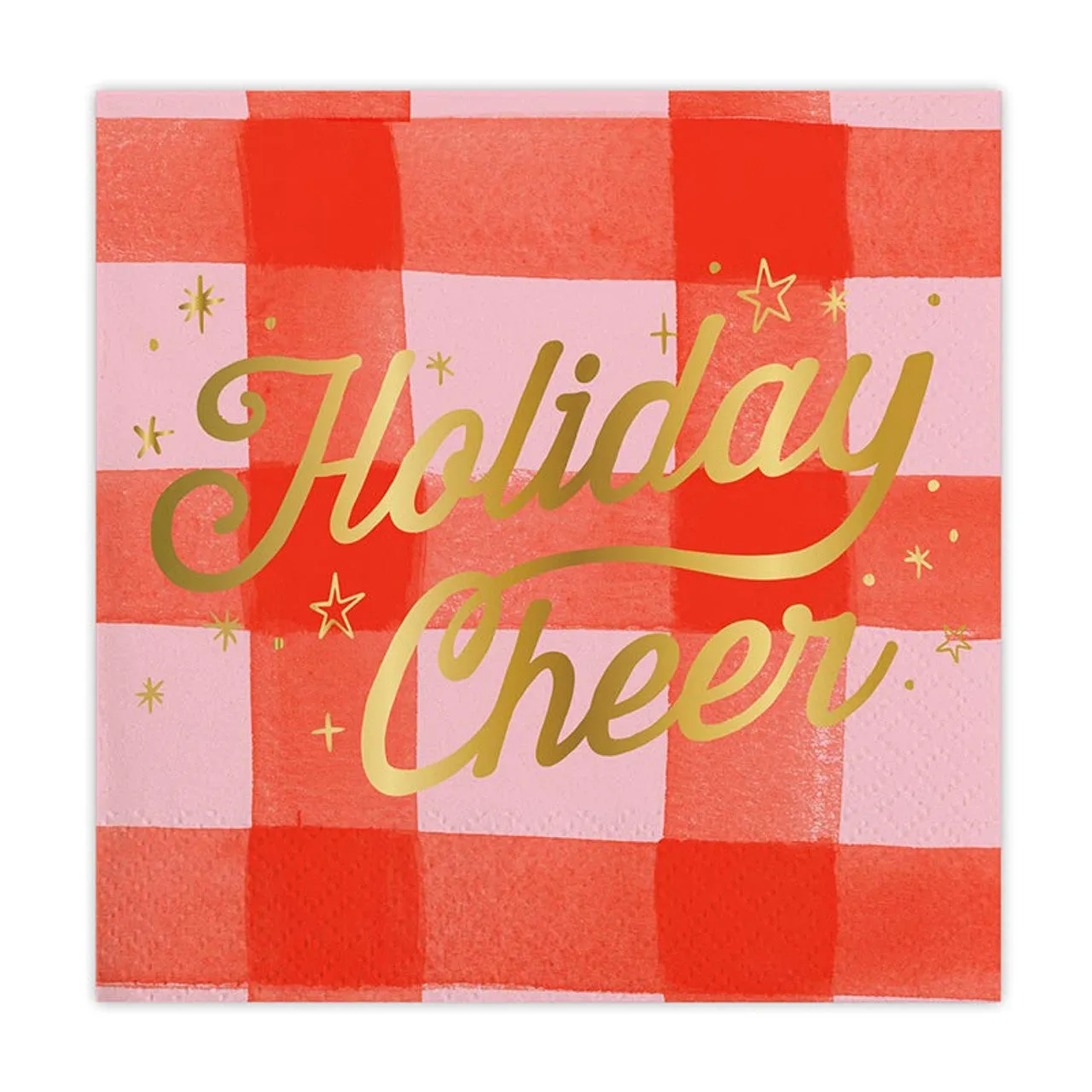 'Holiday Cheer' Foil Beverage Napkins